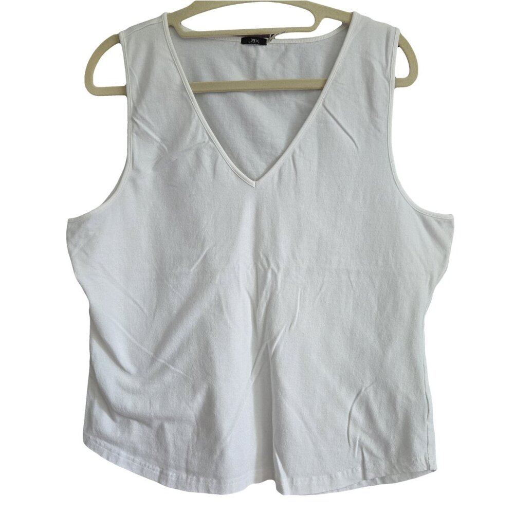 JAX White V Neck Tank XL
